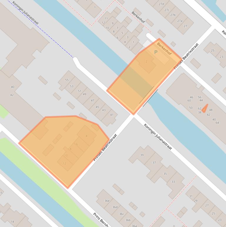 Kaart van postcodegebied 2825BH.