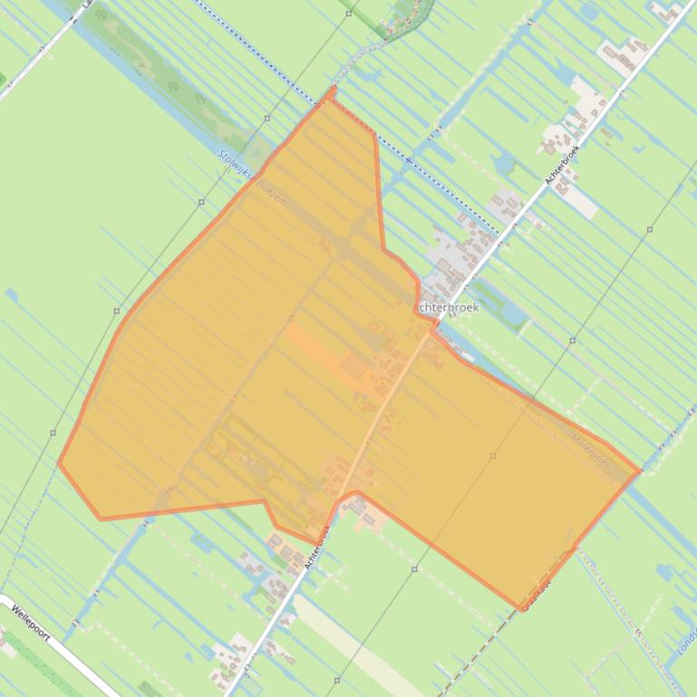 Kaart van postcodegebied 2825ND.