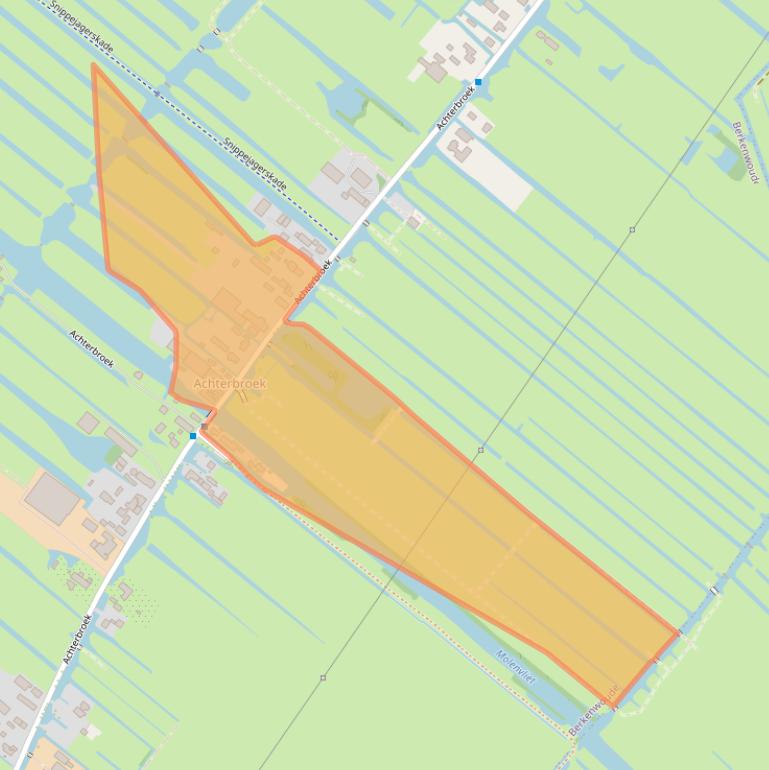 Kaart van postcodegebied 2825NE.