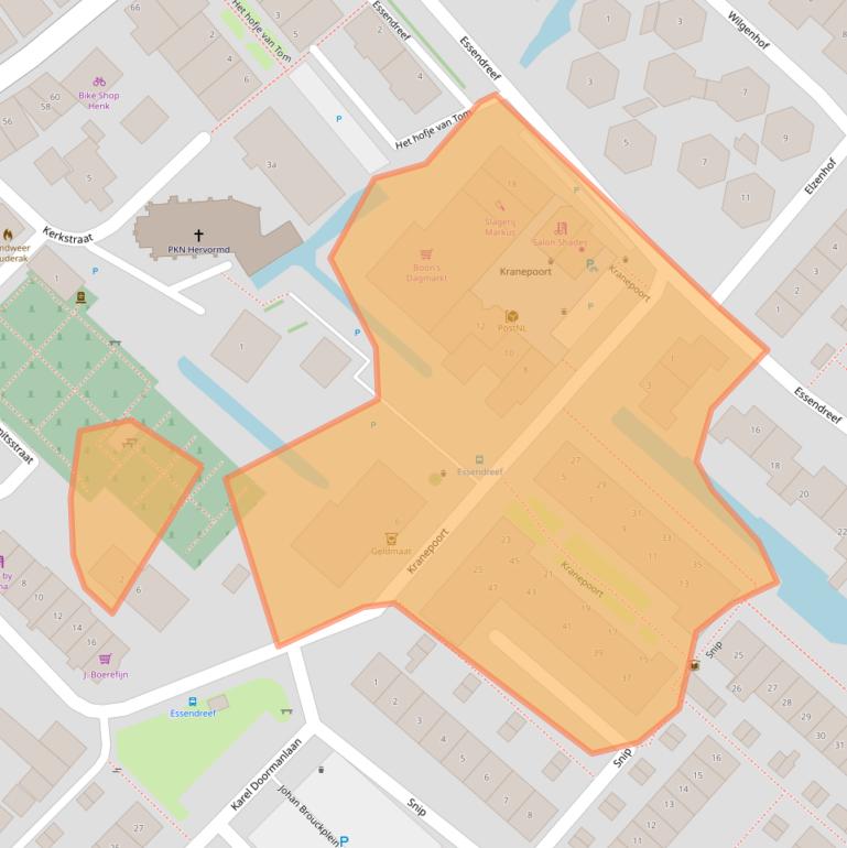 Kaart van postcodegebied 2831AK.