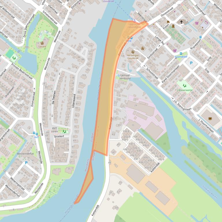 Kaart van postcodegebied 2831AL.