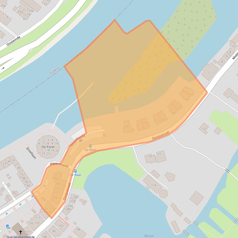 Kaart van postcodegebied 2831AP.