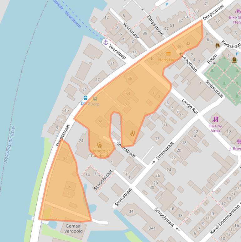 Kaart van postcodegebied 2831AR.