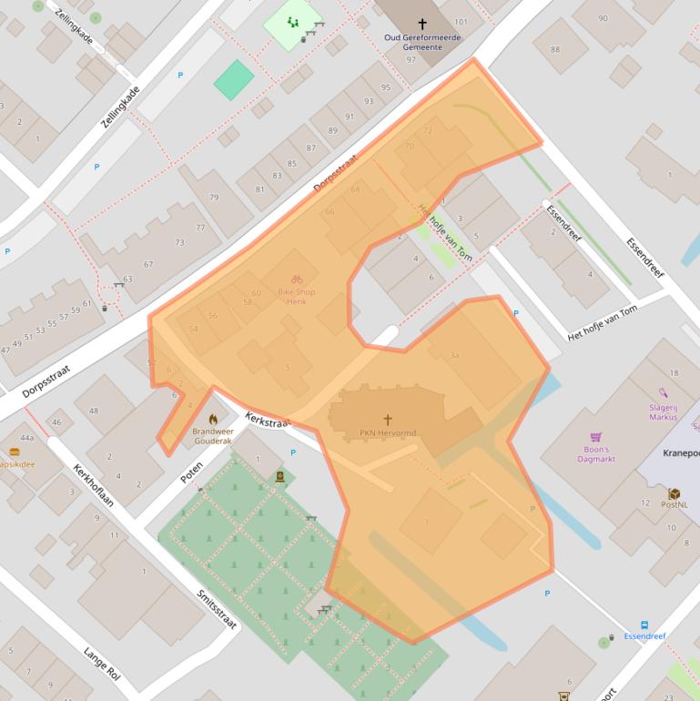 Kaart van postcodegebied 2831AS.