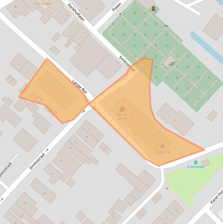 Kaart van postcodegebied 2831AZ.