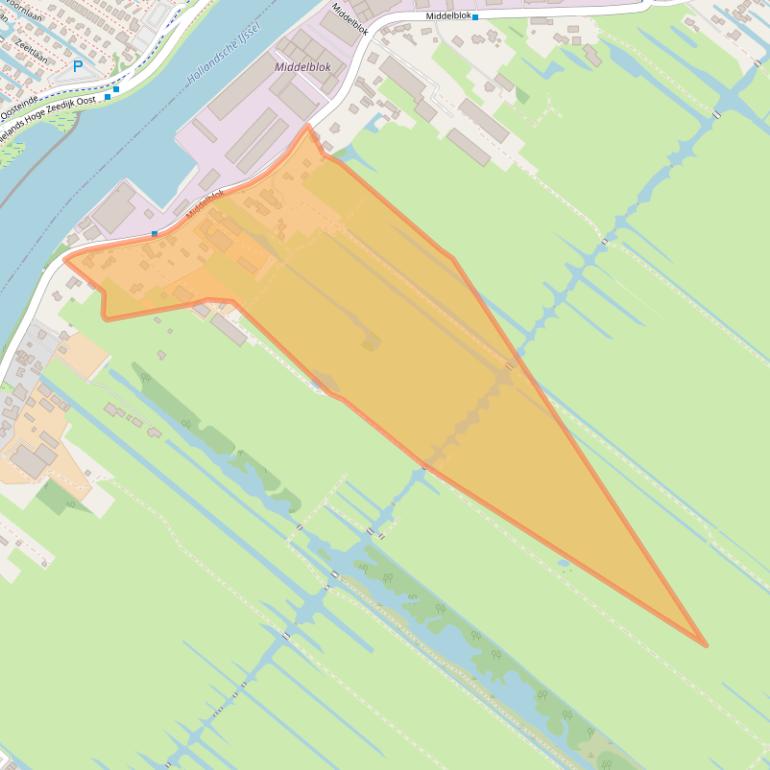 Kaart van postcodegebied 2831BL.