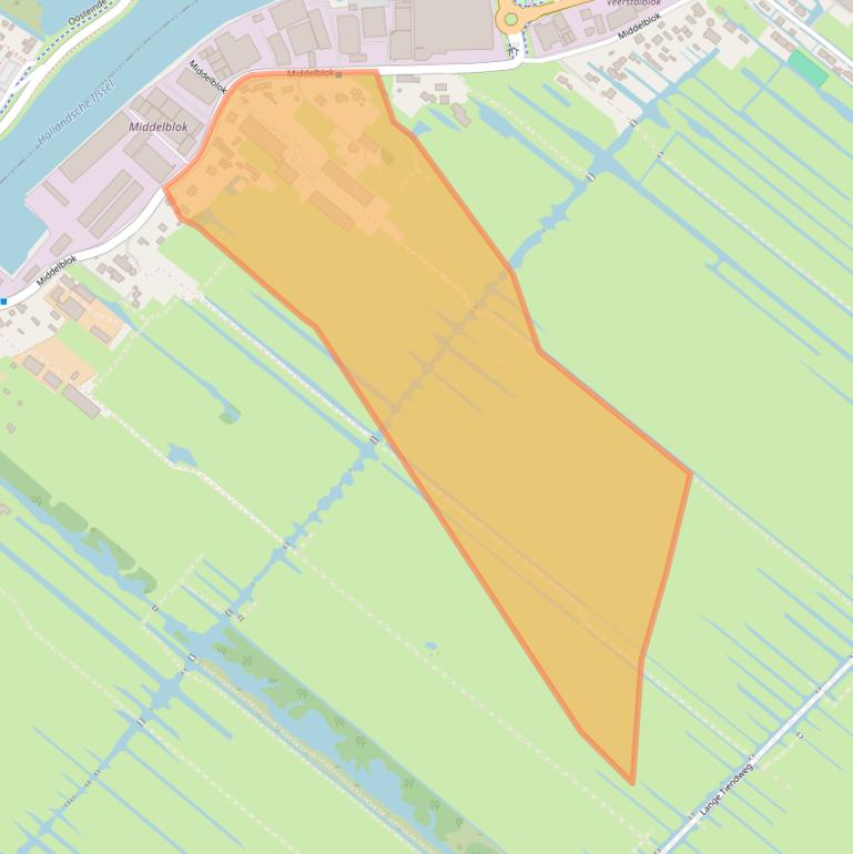 Kaart van postcodegebied 2831BM.