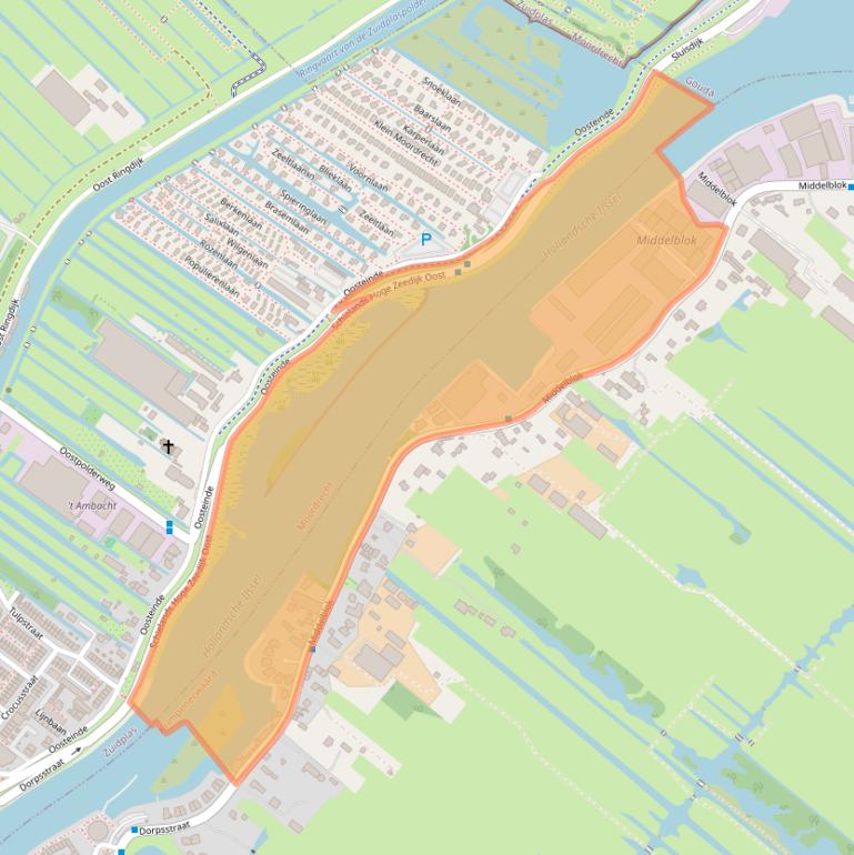 Kaart van postcodegebied 2831BP.