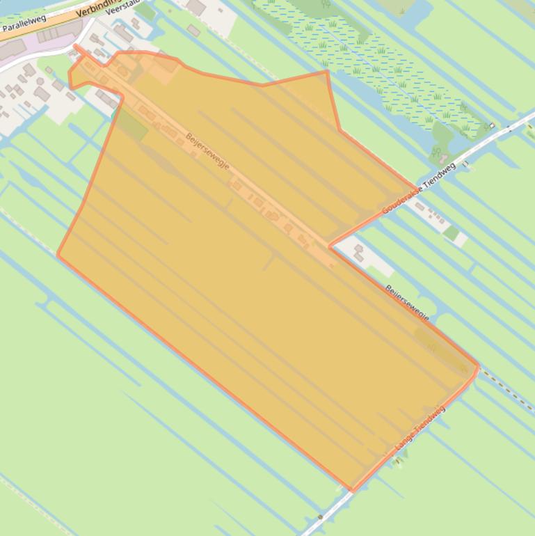 Kaart van postcodegebied 2831BV.