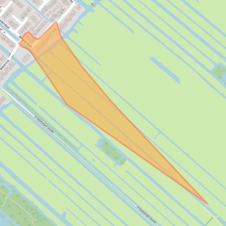 Kaart van postcodegebied 2831VB.