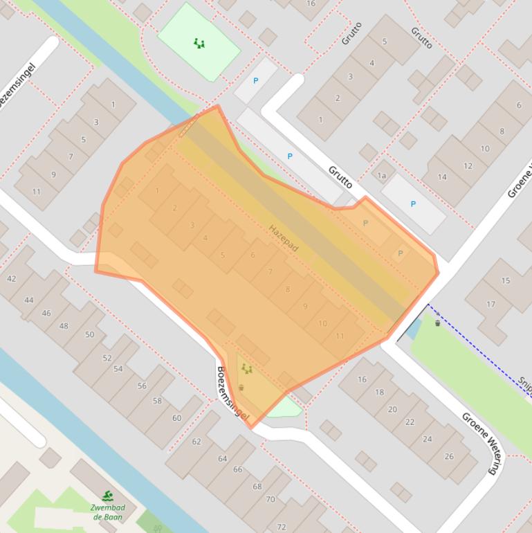 Kaart van postcodegebied 2831XP.