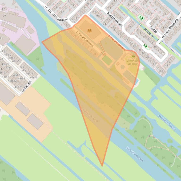 Kaart van postcodegebied 2831XT.