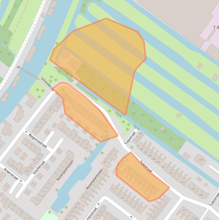 Kaart van postcodegebied 2841AC.