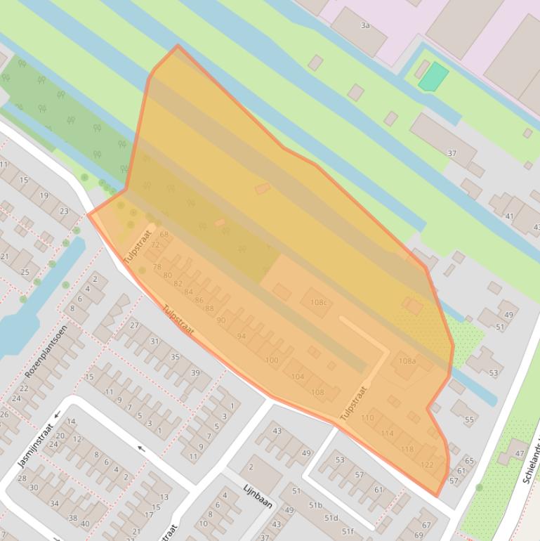 Kaart van postcodegebied 2841AE.