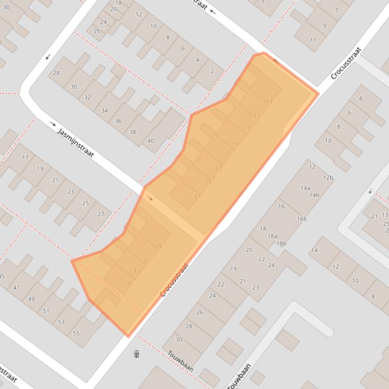 Kaart van postcodegebied 2841AH.