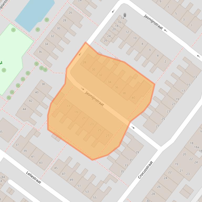Kaart van postcodegebied 2841AL.