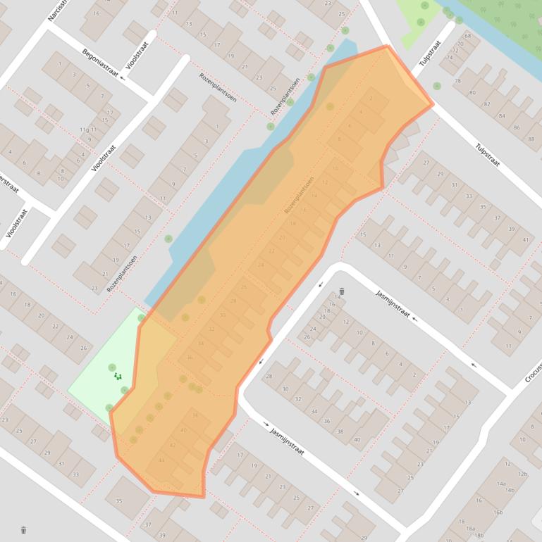 Kaart van postcodegebied 2841AN.