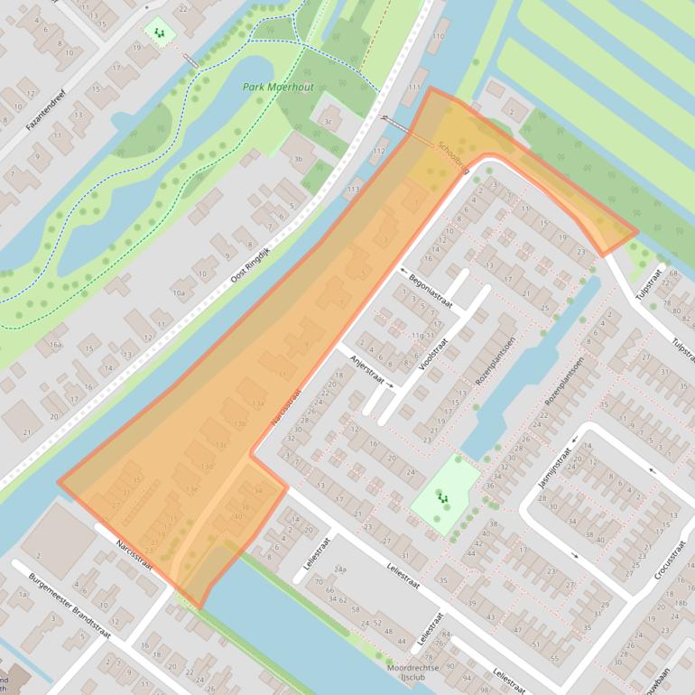 Kaart van postcodegebied 2841AT.