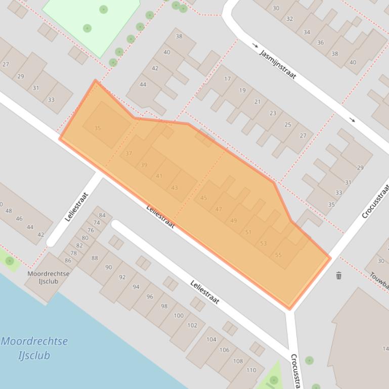 Kaart van postcodegebied 2841AZ.