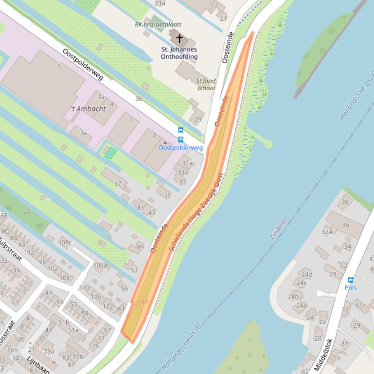 Kaart van postcodegebied 2841BC.