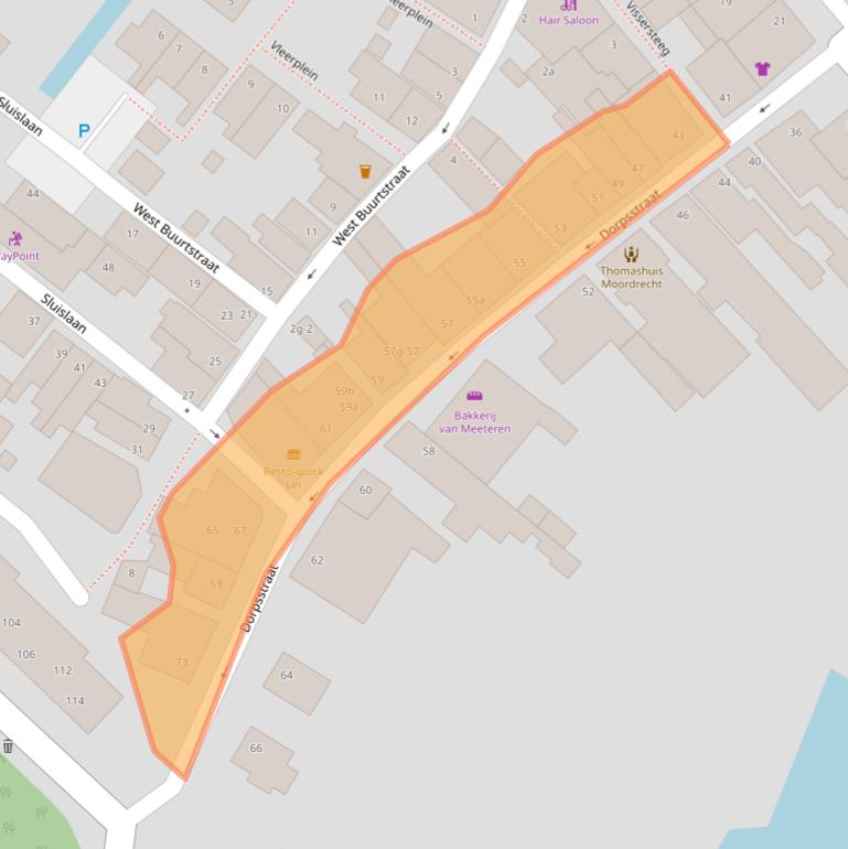 Kaart van postcodegebied 2841BH.