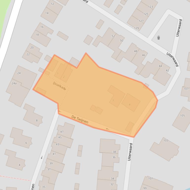 Kaart van postcodegebied 2841BM.