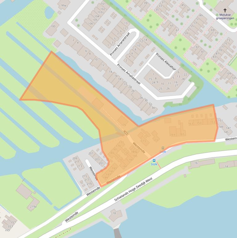 Kaart van postcodegebied 2841BS.