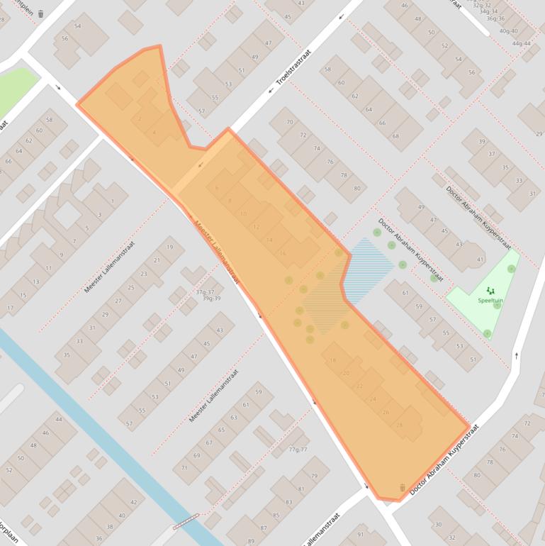 Kaart van postcodegebied 2841CD.