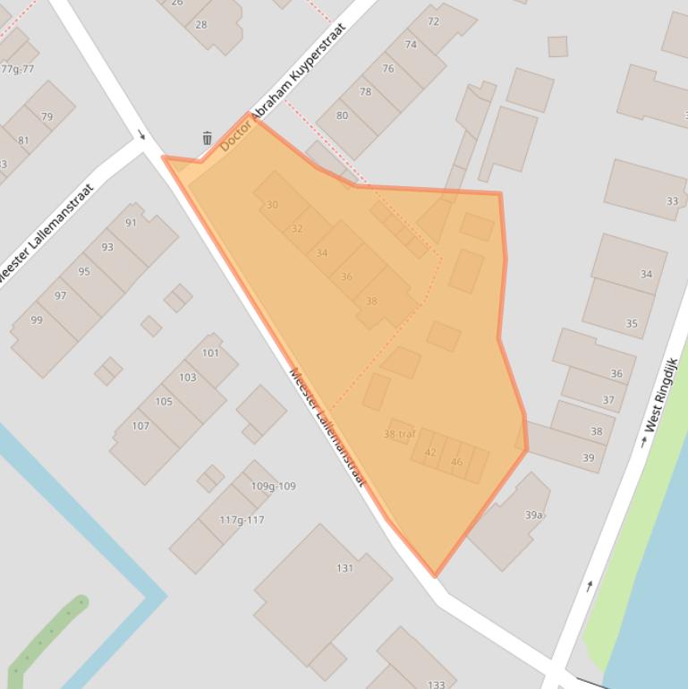 Kaart van postcodegebied 2841CE.