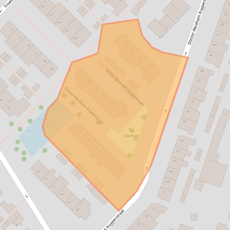 Kaart van postcodegebied 2841CH.