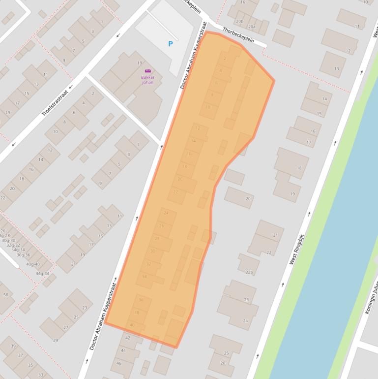 Kaart van postcodegebied 2841CJ.