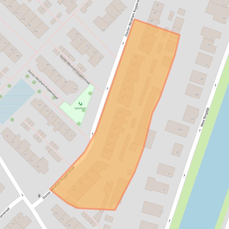 Kaart van postcodegebied 2841CK.