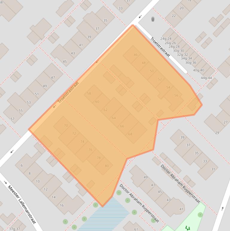 Kaart van postcodegebied 2841CP.