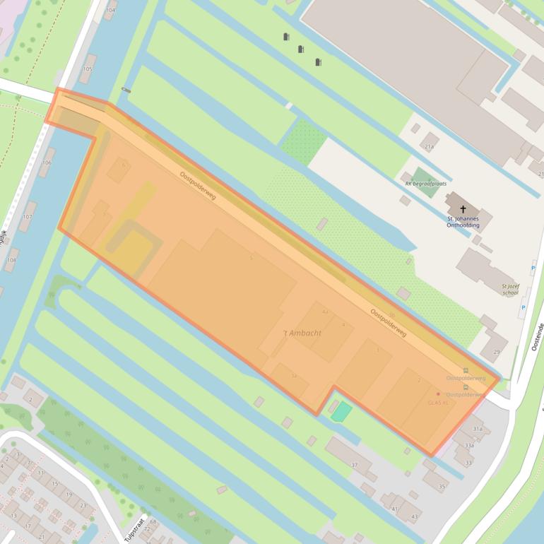 Kaart van postcodegebied 2841DA.