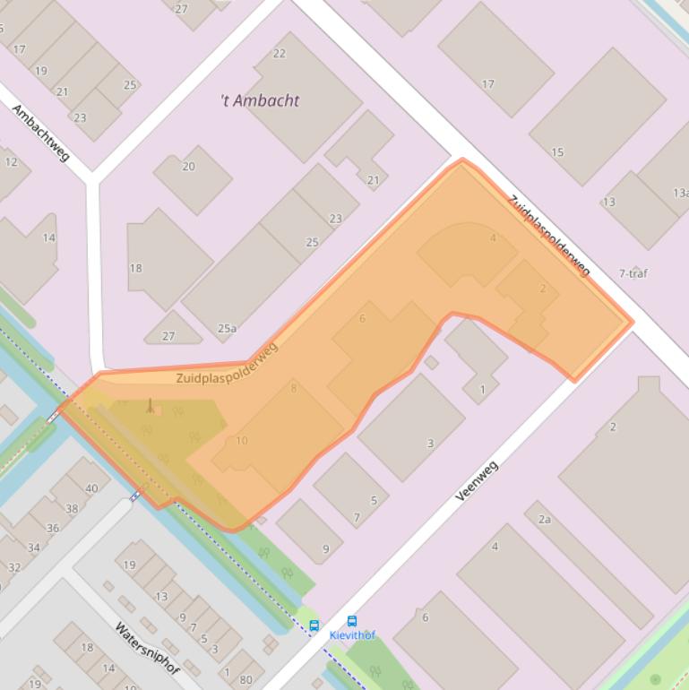 Kaart van postcodegebied 2841DD.