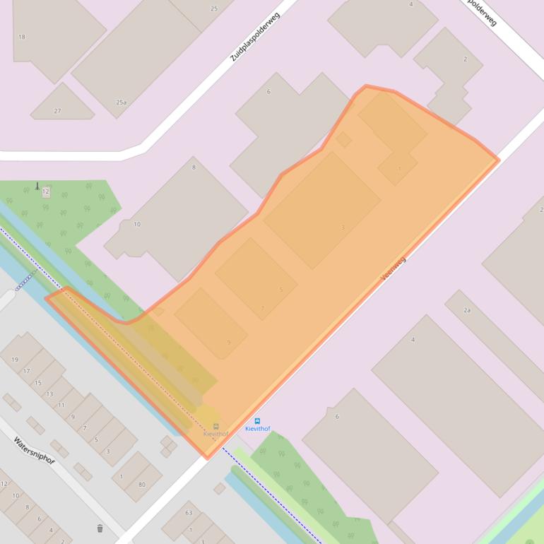 Kaart van postcodegebied 2841DE.