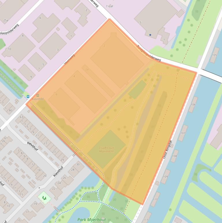 Kaart van postcodegebied 2841DG.