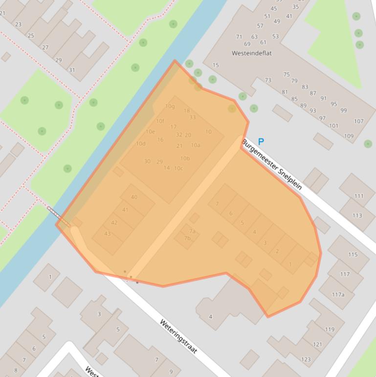 Kaart van postcodegebied 2841DJ.