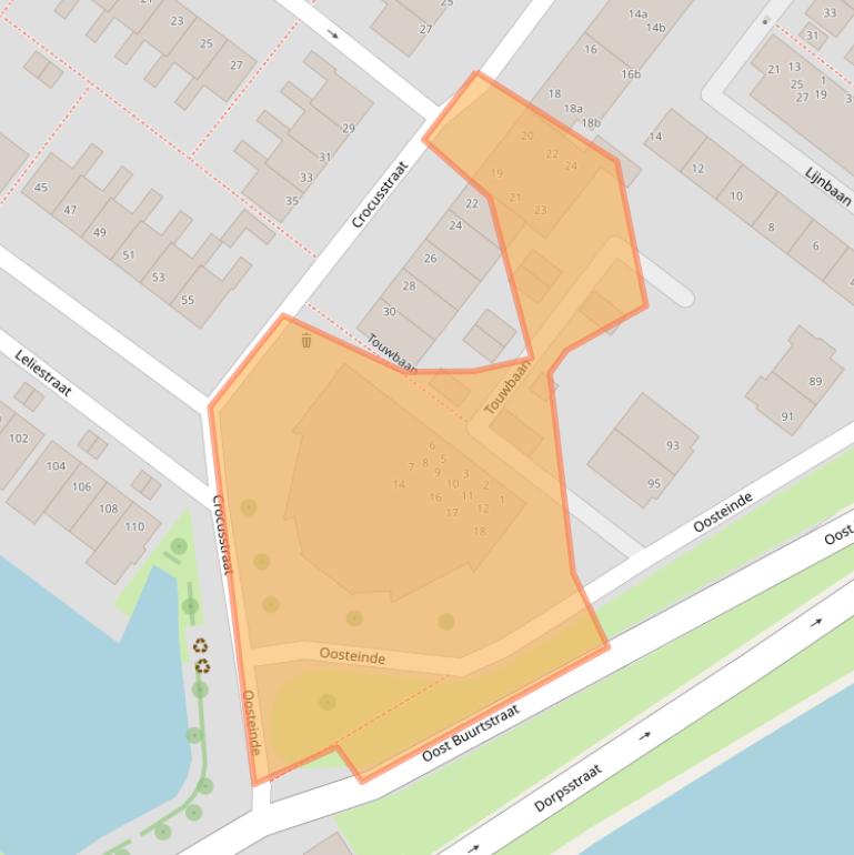 Kaart van postcodegebied 2841EA.