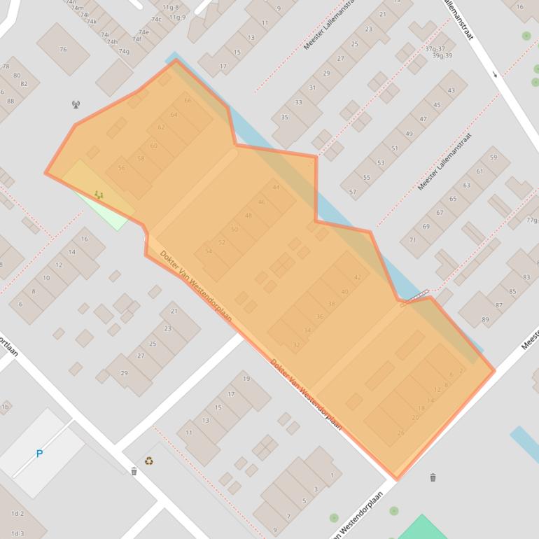 Kaart van postcodegebied 2841EG.