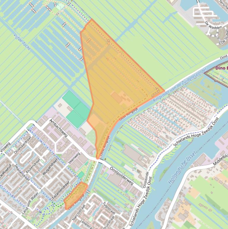 Kaart van postcodegebied 2841LD.