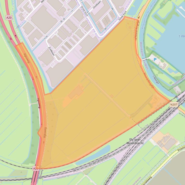 Kaart van postcodegebied 2841LJ.