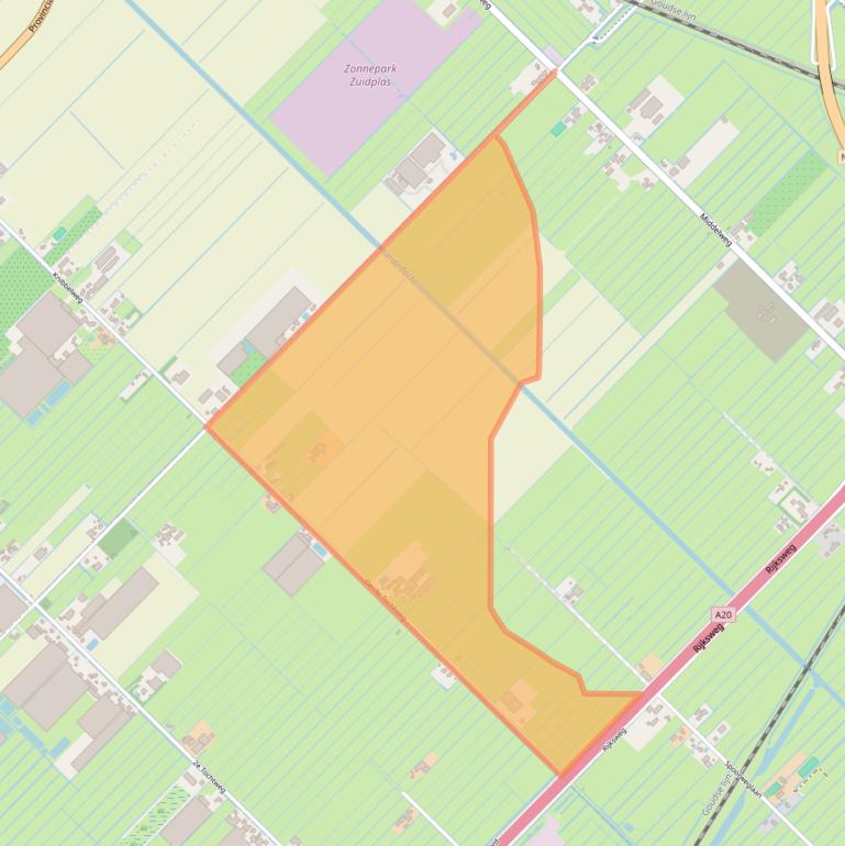 Kaart van postcodegebied 2841LM.