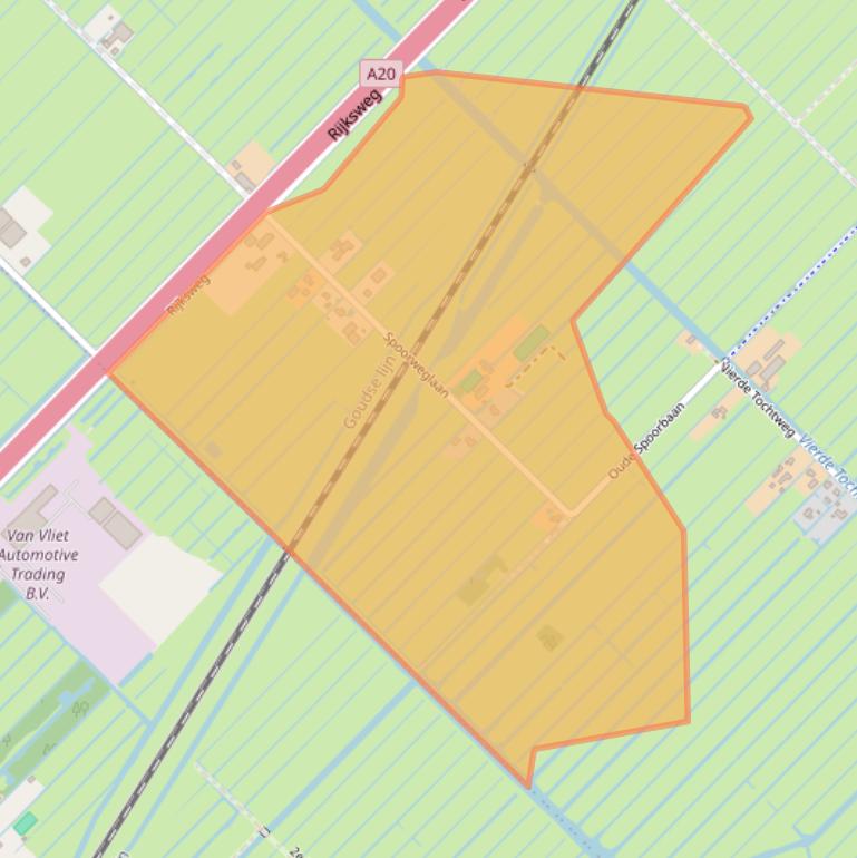 Kaart van postcodegebied 2841LR.