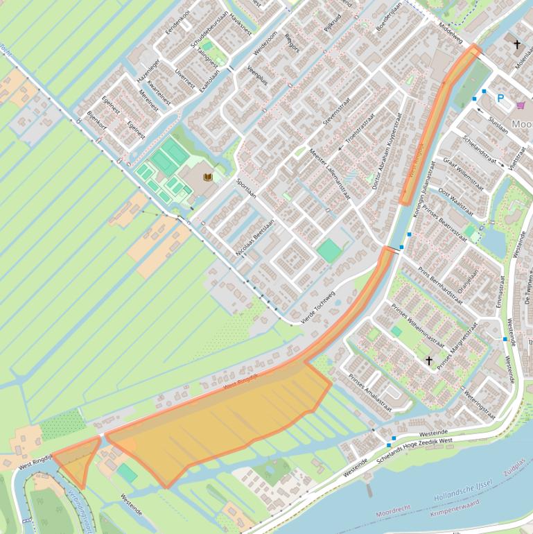 Kaart van postcodegebied 2841LT.