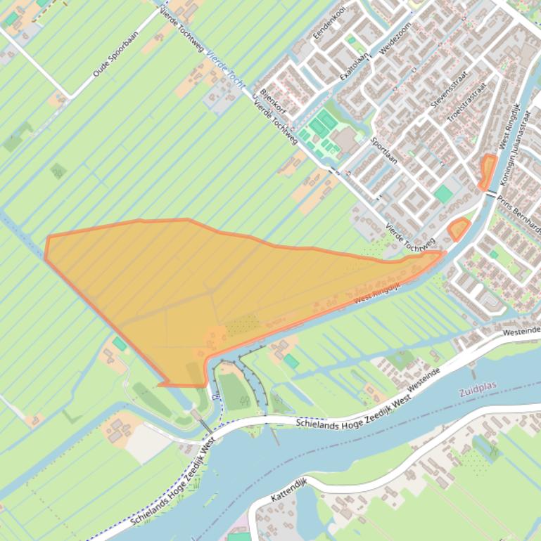 Kaart van postcodegebied 2841LW.