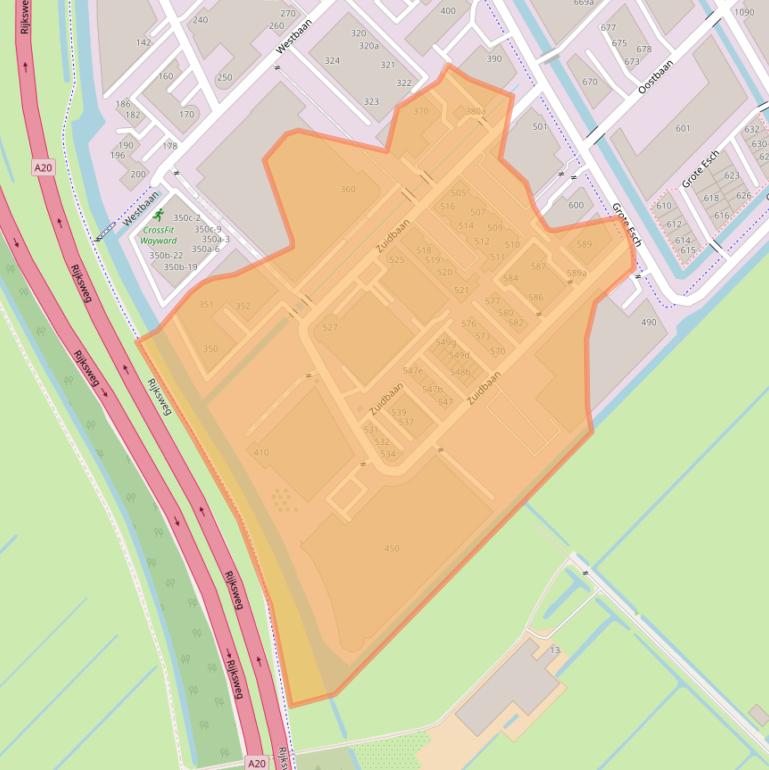 Kaart van postcodegebied 2841MD.