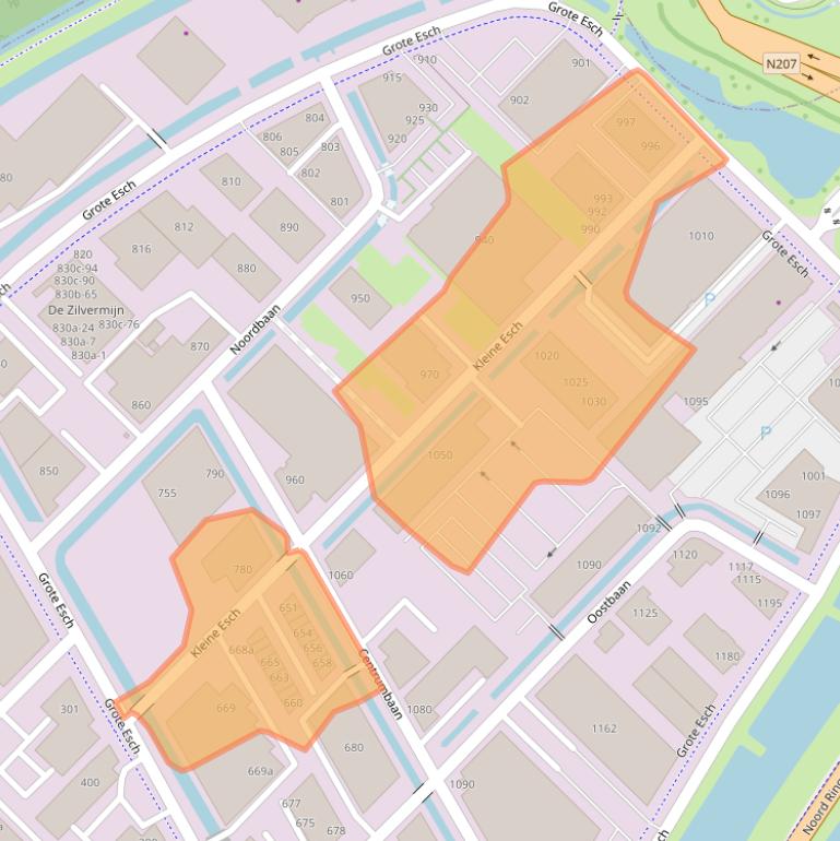 Kaart van postcodegebied 2841MK.