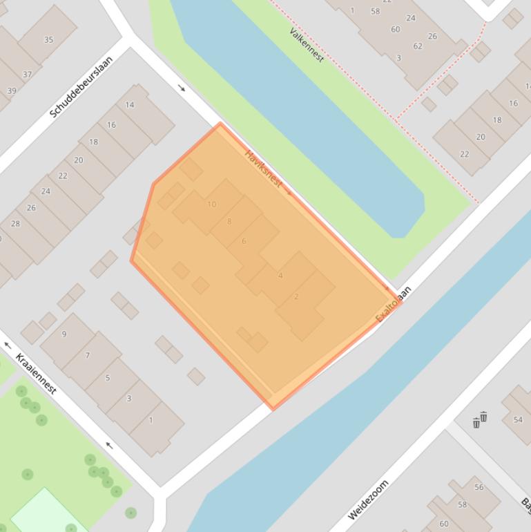 Kaart van postcodegebied 2841MN.