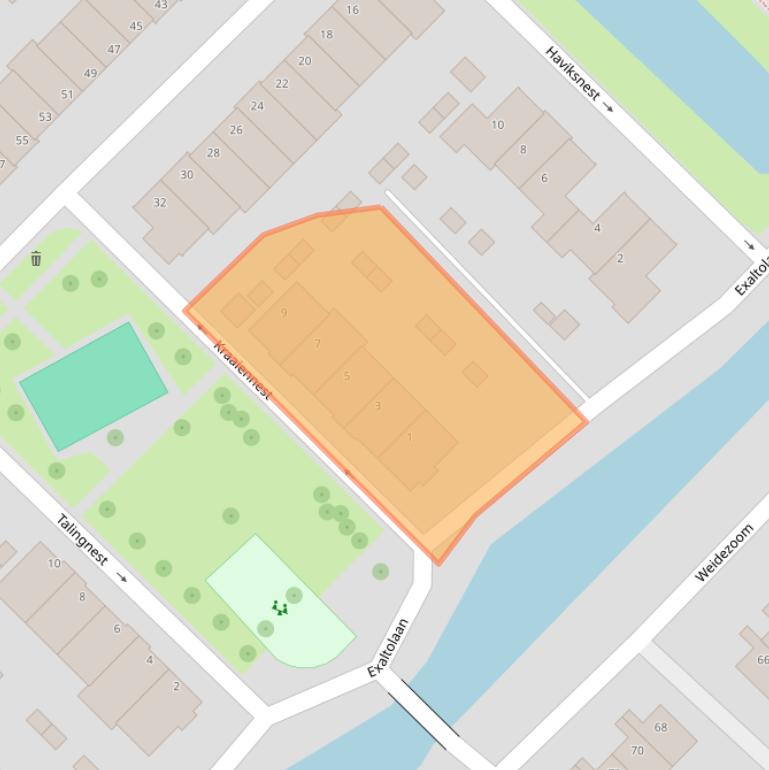 Kaart van postcodegebied 2841MP.